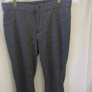 Vera Wang Women's Gray Checkered Straight Leg Pants Size Large